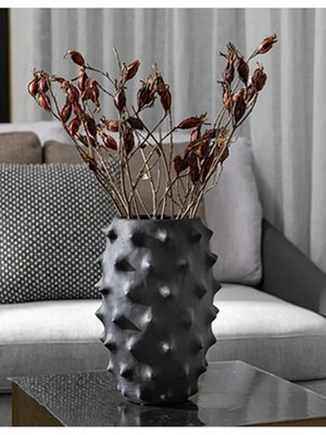 Moontime Alaçatı Espinho Dikenli Vazo Büyük Boy 25 cm Sert Plastik 2'li Set Dekoratif Modern vazo