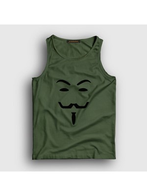 Presmono Unisex Haki Mask Film V For Vendetta Atlet