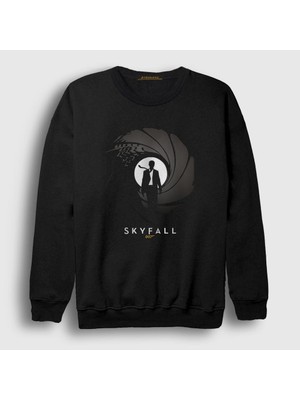 Presmono Unisex Siyah Skyfall Film James Bond Sweatshirt