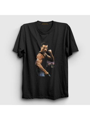 Presmono Unisex Siyah Lionheart Film Jean Claude Van Damme T-Shirt