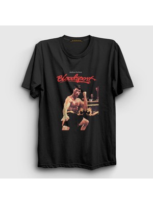 Presmono Unisex Siyah Bloodsport Film Jean Claude Van Damme T-Shirt