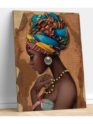 Moontime Alaçatı Afrikalı Zenci Kadın Kanvas Tablo