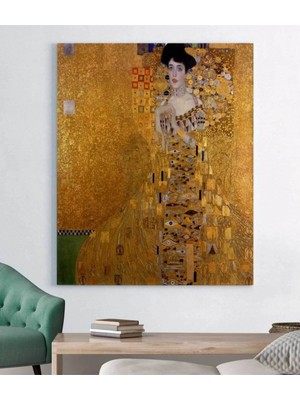 Moontime Alaçatı Gustav Klimt Altın Kadın Kanvas Tablo