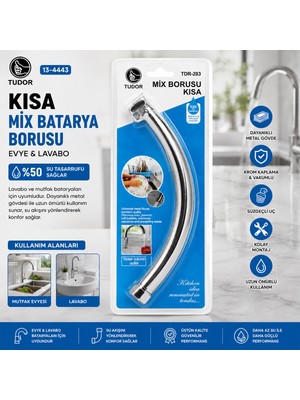 Go İthalat Kuğu Evye - Lavabo Kısa Mix Batarya Borusu Krom Kaplama - Vakumlu - Süzgeçli Uç (5477)