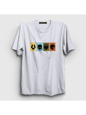 Presmono Unisex Beyaz Chars Anime Avatar The Last Airbender T-Shirt