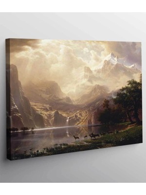 Moontime Alaçatı Albert Bierstadt Among The Sierra Nevada Mountains, California Kanvas Tablo