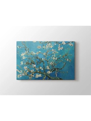 Moontime Alaçatı Vincent Van Gogh Çiçek Açan Badem Ağacı Premium Kanvas Tablo