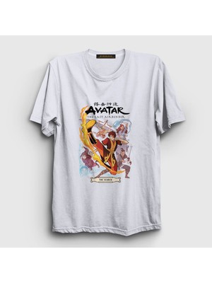 Presmono Unisex Beyaz Search Anime Avatar The Last Airbender T-Shirt