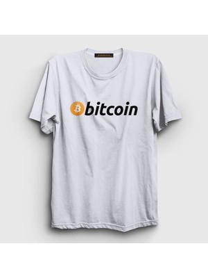 Presmono Unisex Beyaz Btc Bitcoin T-Shirt