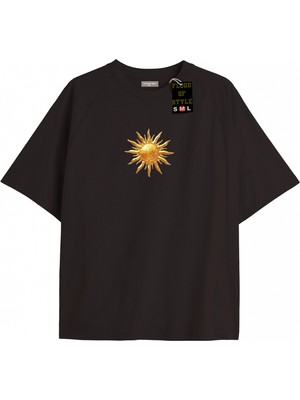 Tarzsokak Beyaz Oversize T-Shirt Güneş Özel Tasarım