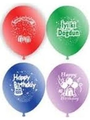 Hsc Bilişim Doğum Günü Iyiki Doğdun Balon 12INC 100 Parça BX40