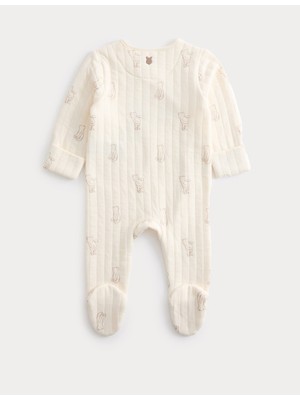Marks & Spencer 2'li Pamuk Karışımlı Winnie The Pooh Uyku Tulumu ve Şapka Seti (0–3 Yaş)