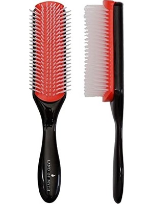 Aydogan's - LOM1211 Styling Brush 9 Sıra Şekillendirme Fırçası Curly Girl Kıvırcık Kız Metodu Fırçası (Siyah)