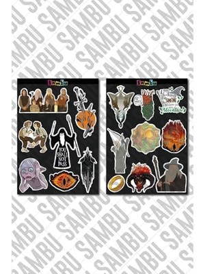 Aydogan's Yüzüklerin Efendisi Temalı Sticker Etiket Seti - Lord Of The Rings Sticker - Laptop Notebook Telefon