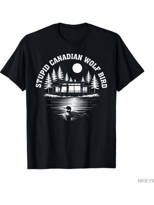 Tarzsokak Aptal Kanada Kurt Kuş Alaycı Hayvan T-Shirt Erkekler Kadınlar Için % 100% Pamuk T Shirt Kısa