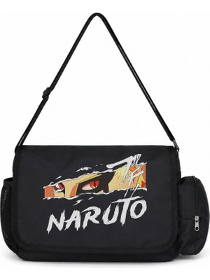 Sevbano Naruto Uzumaki Anime Baskılı Unisex Okul, Spor, Ofis Çok Amaçlı Postacı Çantası