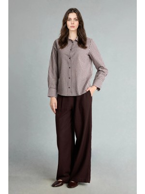 DeFacto Regular Fit Geniş Paça Pileli Keten Pantolon H3264AX26AU