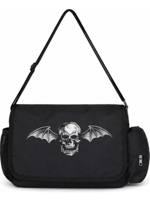 Sevbano Avenged Sevenfold Rock Metal Müzik Grubu Baskılı Unisex Okul, Spor, Ofis Çok Amaçlı Postacı Çantası