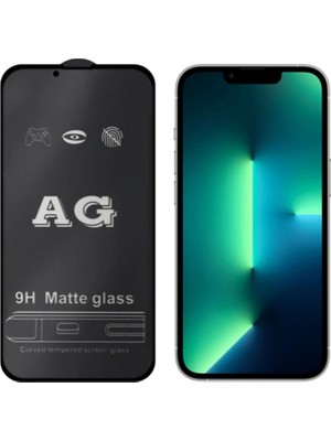 Ally Iphone 13 Pro Max 6.7inç Full Glue Matte Tempered Cam  Ekran KORUYUCU-(5775)