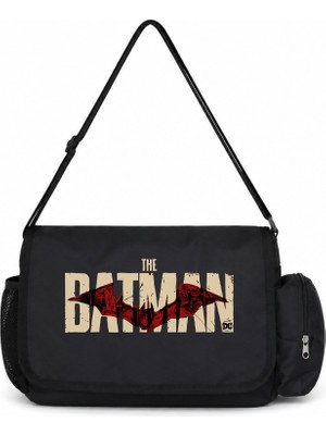 Sevbano Batman Kahraman Logo Baskılı Unisex Okul, Spor, Ofis Çok Amaçlı Postacı Çantası