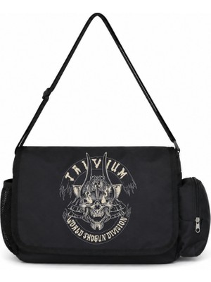 Sevbano Trivium Rock Metal Müzik Grubu Baskılı Unisex Okul, Spor, Ofis Çok Amaçlı Postacı Çantası