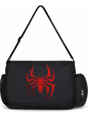 Sevbano Spider-Man Örümcek Adam Kahraman Logo Baskılı Unisex Okul, Spor, Ofis Çok Amaçlı Postacı Çantası