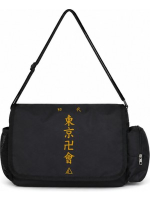 Sevbano Tokyo Revengers Anime Baskılı Unisex Okul, Spor, Ofis Çok Amaçlı Postacı Çantası