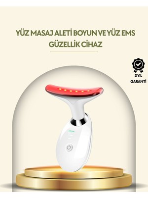 Kompakt ve Taşınabilir Cilt Bakım Cihazı - 3 Fonksiyonlu USB Şarjlı LED Işıklı Güzellik Aleti