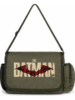 Sevbano Batman Kahraman Logo Baskılı Unisex Okul, Spor, Ofis Çok Amaçlı Postacı Çantası