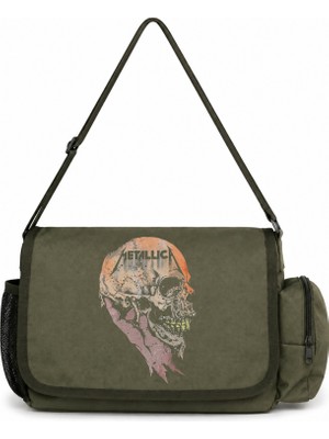 Sevbano Metallica Rock Metal Müzik Grubu Baskılı Unisex Okul,spor, Ofis Çok Amaçlı Postacı Çantası