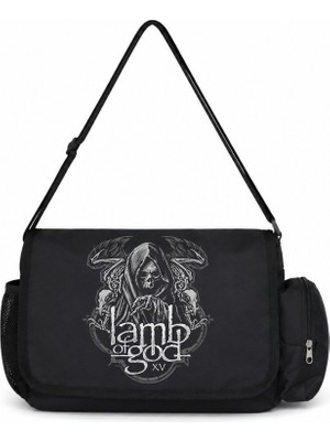 Sevbano Lamb Of God Rock Metal Müzik Grubu Baskılı Unisex Okul,spor, Ofis Çok Amaçlı Postacı Çantası
