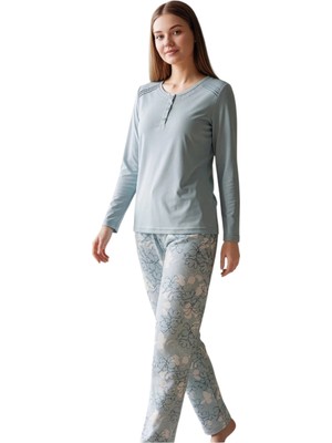 Over Sleep by Poleren Over Sleep 3403 Kadın Kışlık Süprem Pijama Takımı