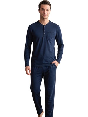 Over Sleep by Poleren Over Sleep 2402 Erkek Kışlık Süprem Pijama Takımı