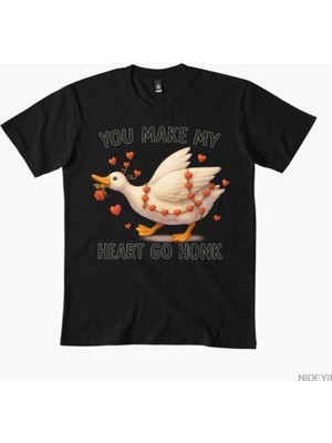 Tarzsokak Sen Benim Kalbimi Uyarıyorsun Sevimli Kaz T-Shirt Erkekler Kadınlar Için % 100% Pamuk T Shirt