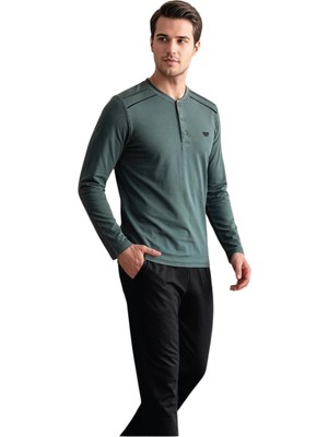 Over Sleep by Poleren Over Sleep 2405 Erkek Kışlık Süprem Pijama Takımı