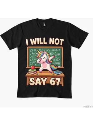 Tarzsokak 67 Unicorn Kız Çocukları Için Altı Yedi Meme Brainrot Komik Erkek Çocuk Tişörtü Erkekler Kadı