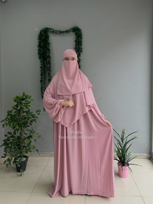 Yüsra Collection Tesettür Asel Takım Elbise Sufle Peçe 3’lü