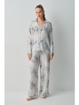 Suwen Glace Gömlek Yaka Pijama Takımı