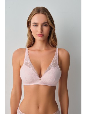 Suwen Floral Soft Dantelli Balenli Desteksiz Bralet Sütyen