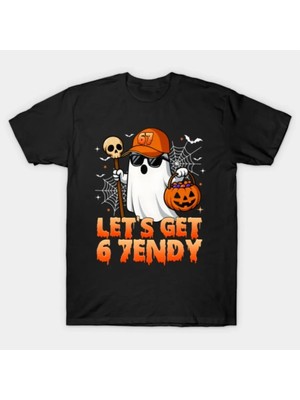 Tarzsokak 67 Six Seven 6 7endy Let's Get Sendy Cadılar Bayramı Hayaleti 67 Tişört Erkek Kadın %100 Pamu