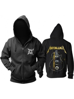Tarzsokak Metallica Hoodie Kapşonlu Fermuarlı Sweat 14051
