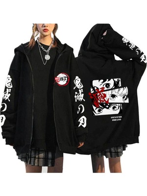 Tarzsokak Manga Baskılı Fermuarlı Sweatshirt Demon Slayer Mod.21 14548