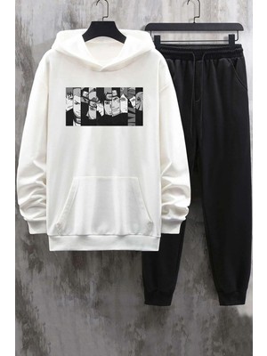 Tarzsokak Unisex Naruto Baskılı Eşofman Takımı Kp-Siyah-Anıme-Esh-Siyah