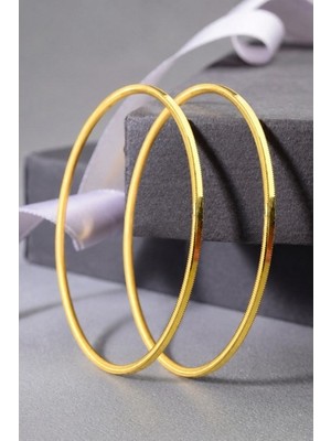 Innuendo Jewelry 925 Ayar Gümüş Üzeri Altın Kaplama 2 Adet Ajda Bilezik