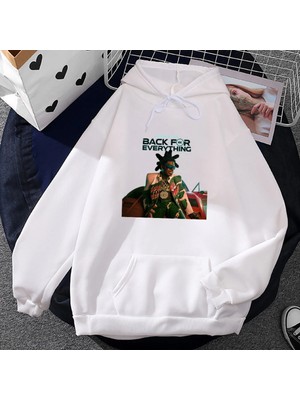 Tarzsokak Beyaz Unisex Kodak Siyah Geri Her Şey Için Kapşonlu Giyi