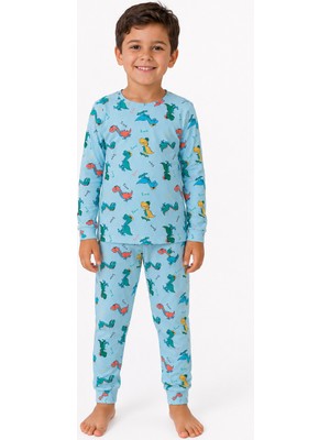 Monox %100 Pamuk Erkek Çocuk Pijama Takımı – Uzun Kollu