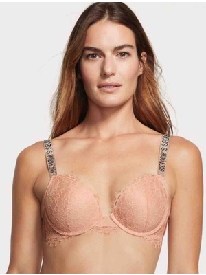 Victoria's Secret Victoria Dantelli Işıltılı Askılı Push-Up Sütyen