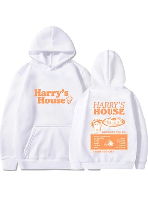 Tarzsokak Beyaz Unisex Harrys House Love On Tour Hoody Erkekestetik Retro Mangakomik Grafik B