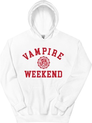 Tarzsokak Beyaz Unisex Vampıre Weekend Rock Grubu Kapüşonlular Kapüşonlu Hip Hopse