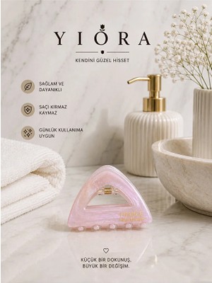 Yiora Ithal Seri Kemik Asetat Renkli Mandal Toka 4cm
